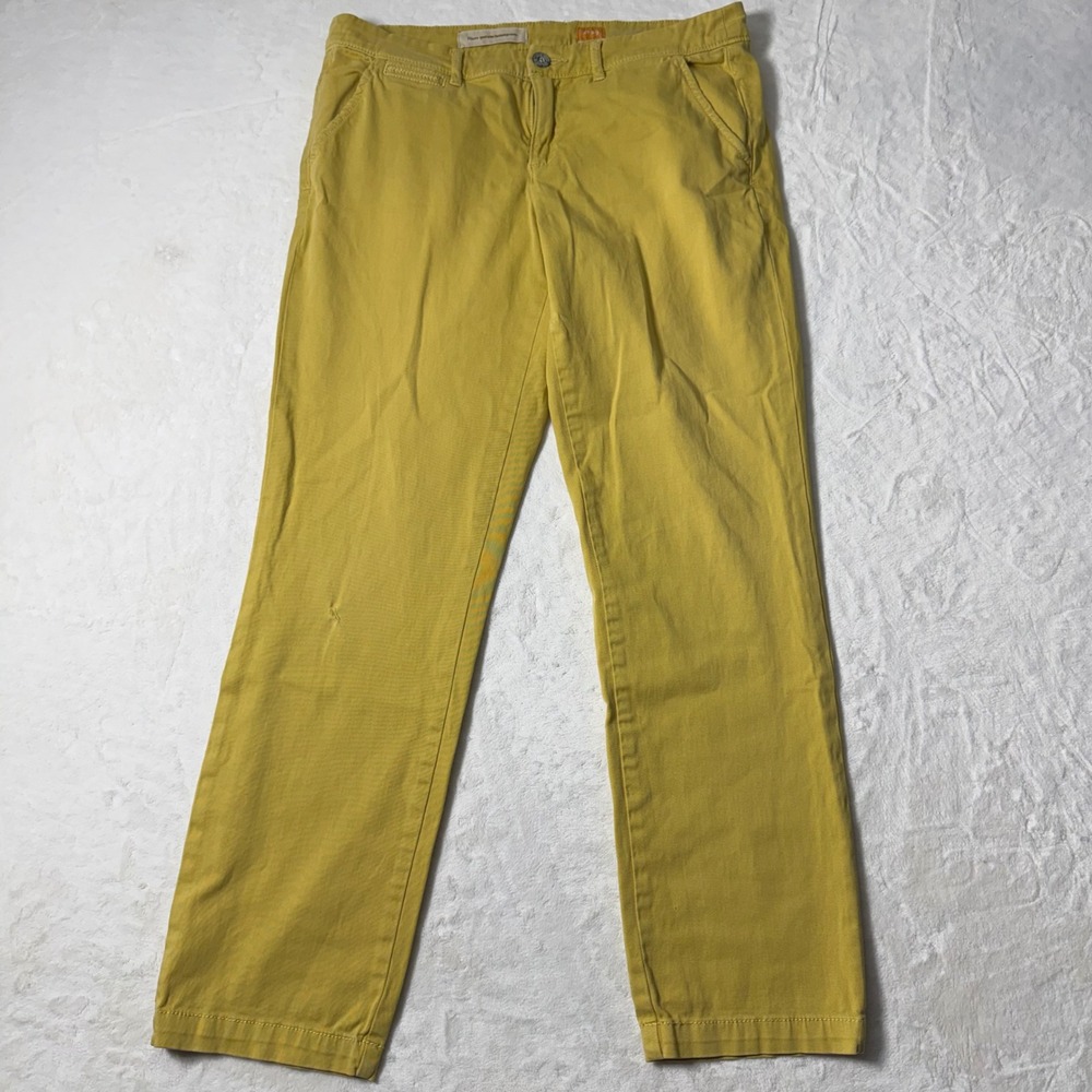 Pilcro Anthropologie Hyphen Straight Leg Mustard Yellow‎ Pants Womens Size 29